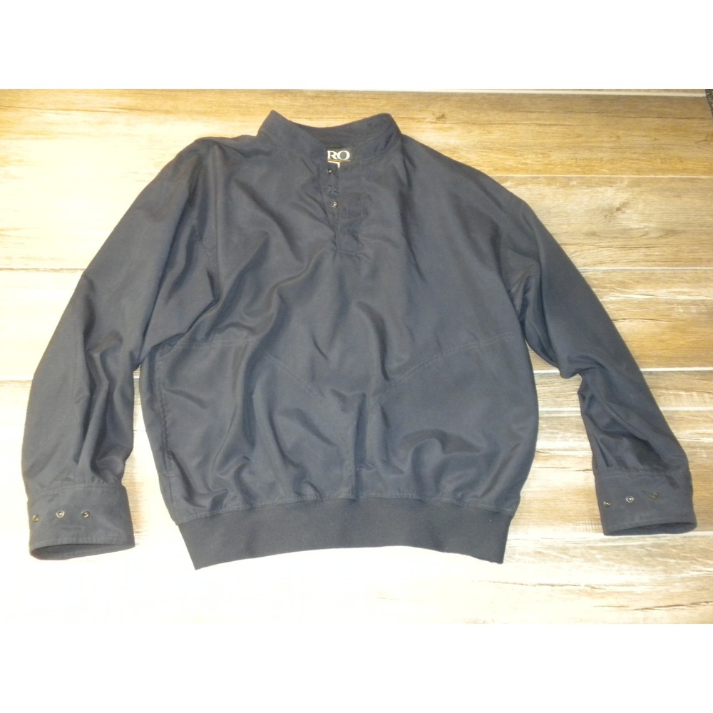 Zero Restriction Golf Jacket M Blue 1/4 Snap Quiet Luxury Preppy 90's VTG USA